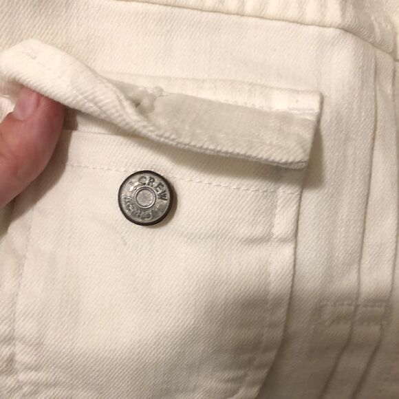 J.Crew white denim jacket size S EUC - Picture 3 of 4